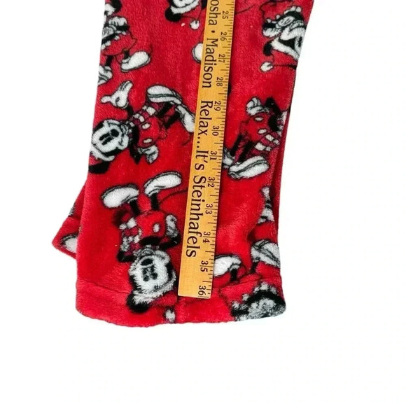Disney Mickey Mouse Plush Fleece Pajama Pants Bottoms Christmas Holiday Size S - Picture 12 of 12